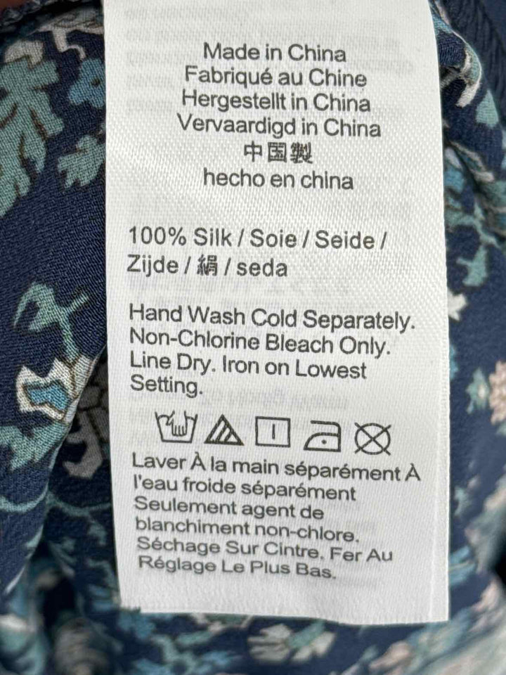 Size 10 J Crew Blue Print Pants