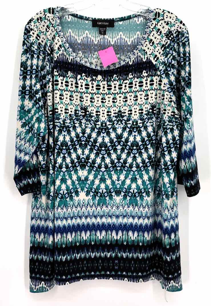 Size 1X KAREN KANE Multi-Color Shirt