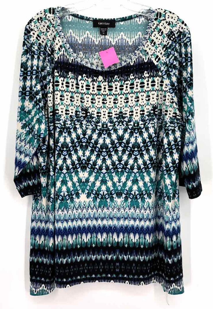 Size 1X KAREN KANE Multi-Color Shirt
