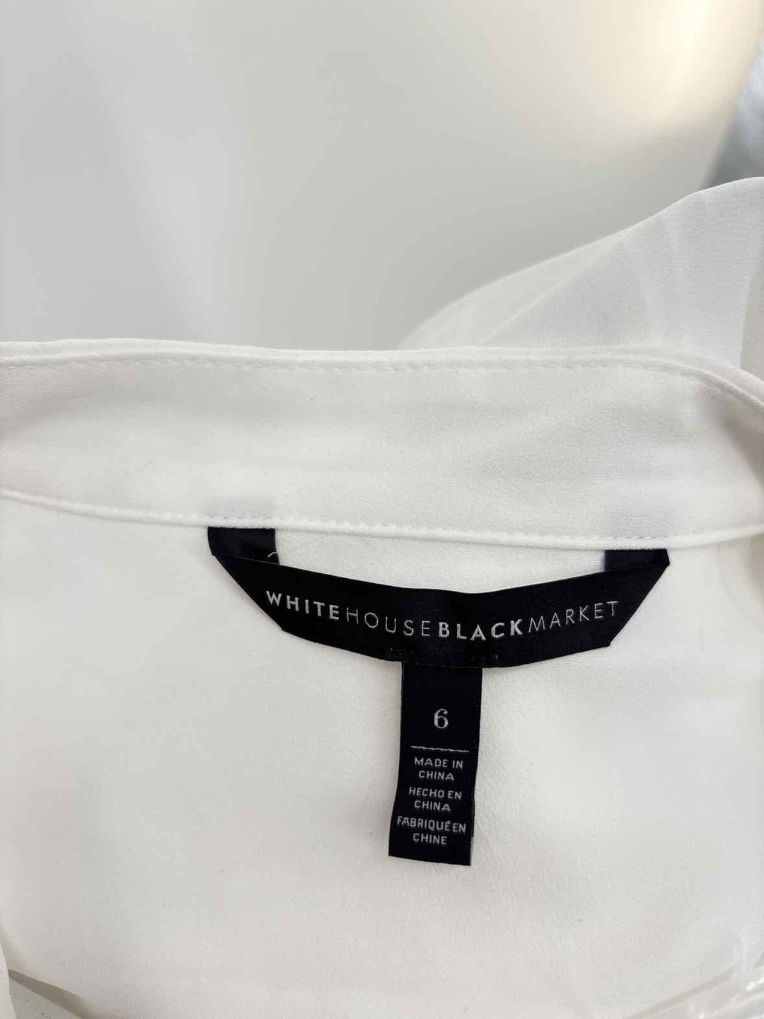 Size 6 White House Black Market White Shirt
