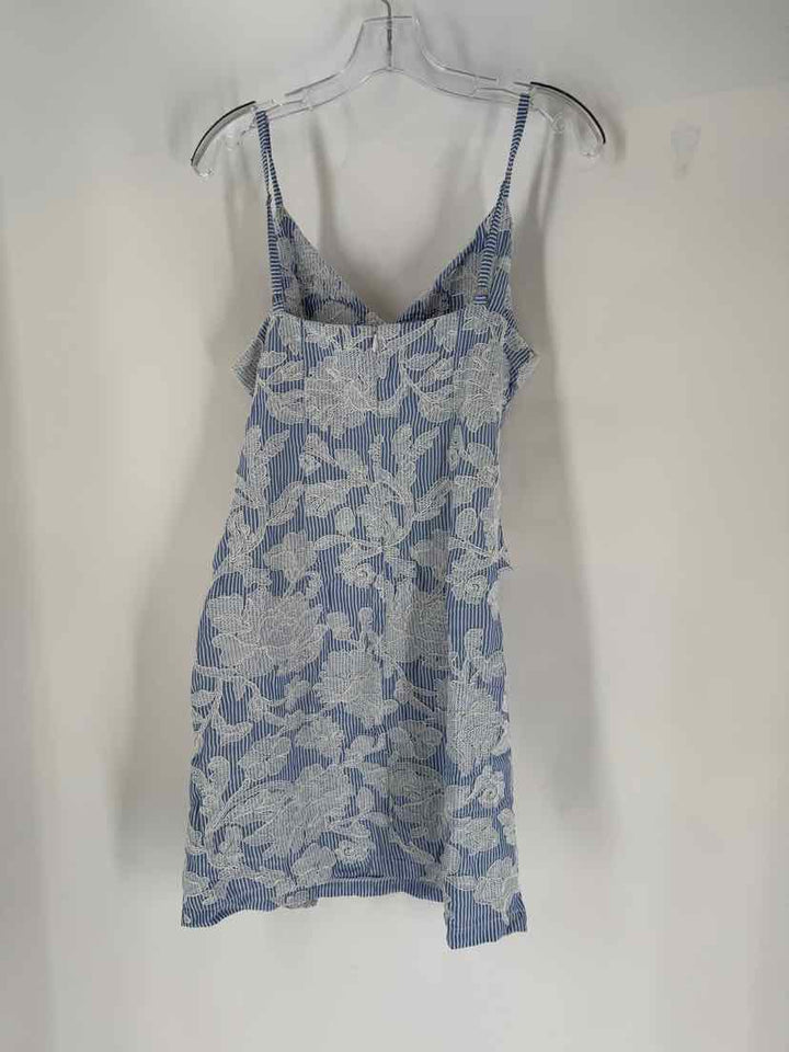 Size L Blue Print Dress