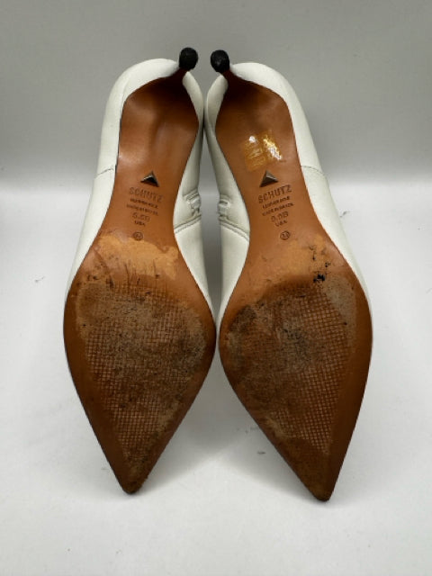 Shoe Size 5.5 SCHUTZ Ivory Leather Boots