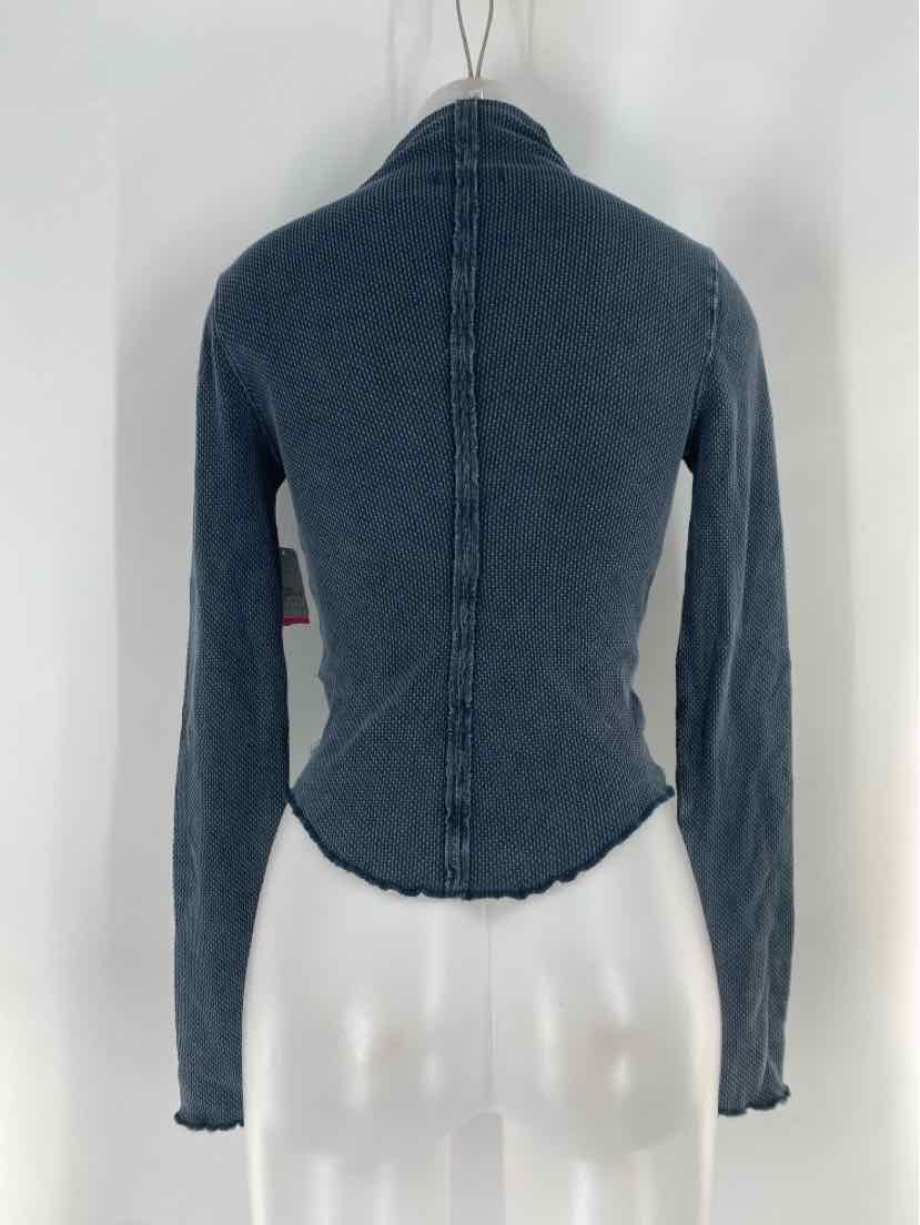 Size S FREE PEOPLE Teal Cotton Shirt