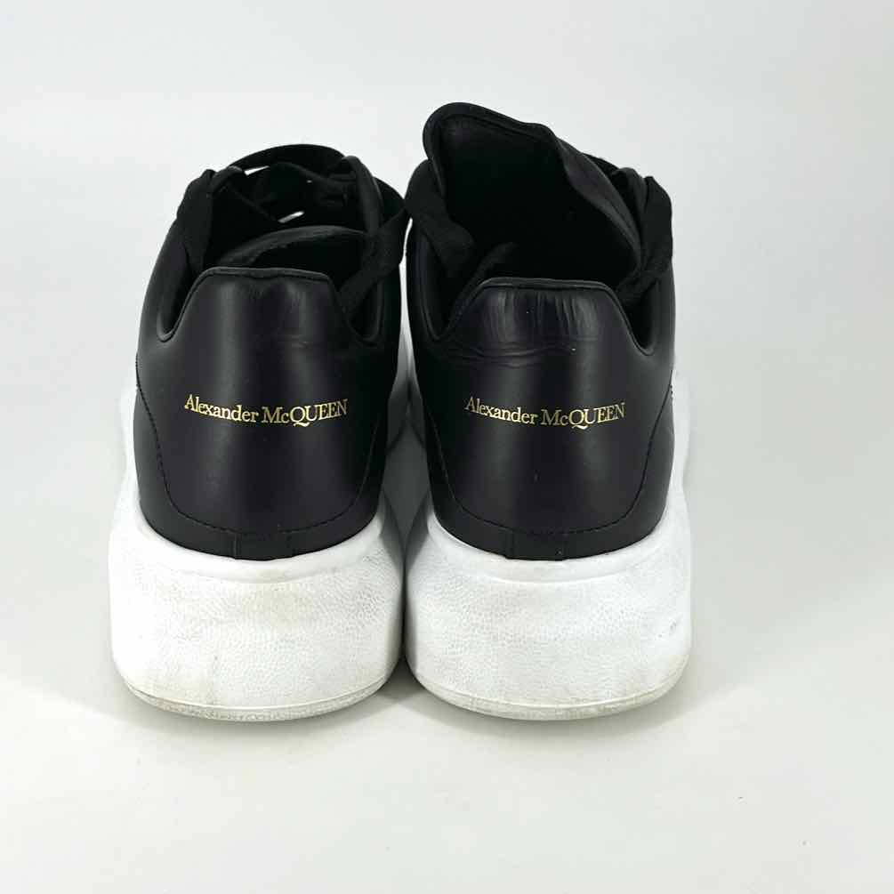 Shoe Size 9.5 Alexander McQueen Black Leather Luxury - Sneakers