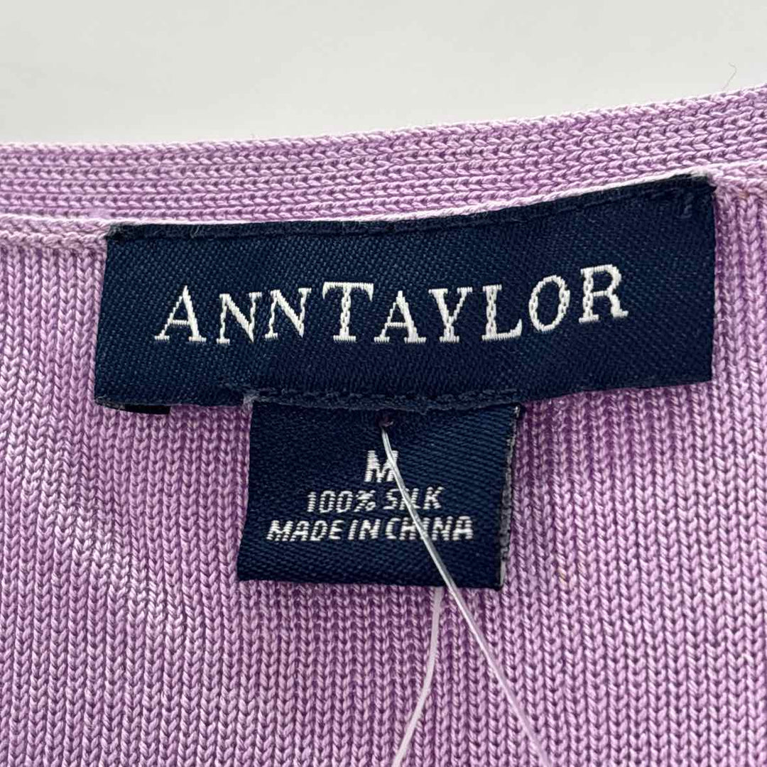 Size M Ann Taylor Lilac Knit Sweater