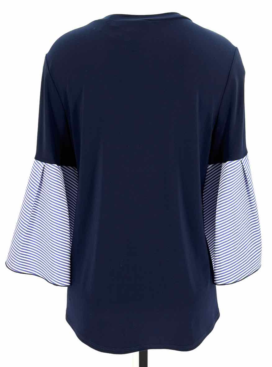 Size 10 JOSEPH RIBKOFF Navy Print Shirt