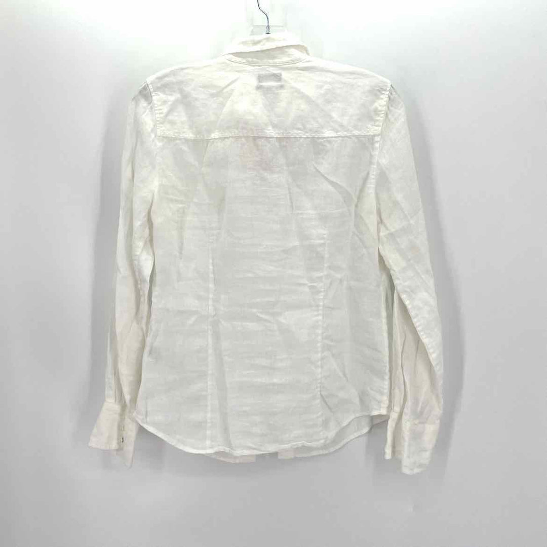 Size 6 J Crew White Shirt
