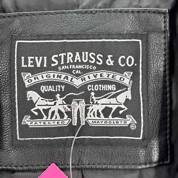 Size L Levi's Black Leather Jacket