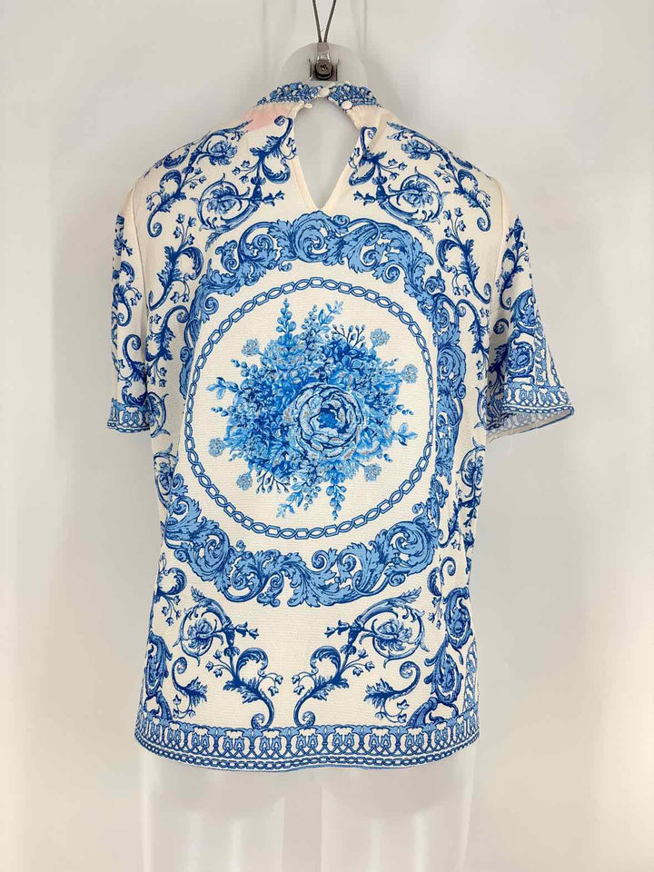 Size L JEALOUS TOMATO Blue Print Shirt