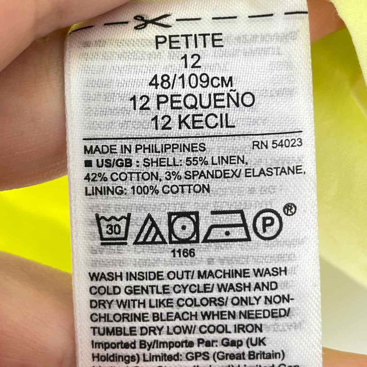 Size 12 Banana Republic Yellow Dress