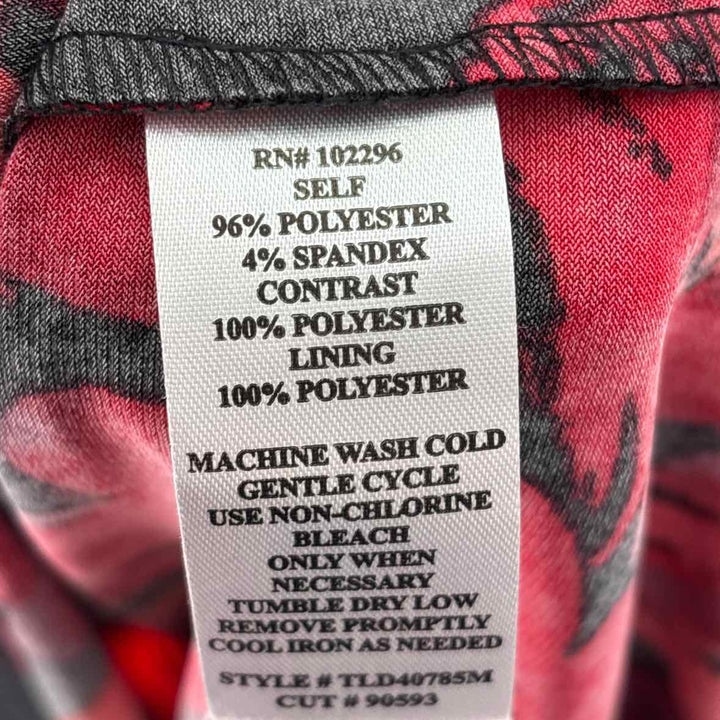 Size 14 CONNECTED APPAREL Red Print Dress