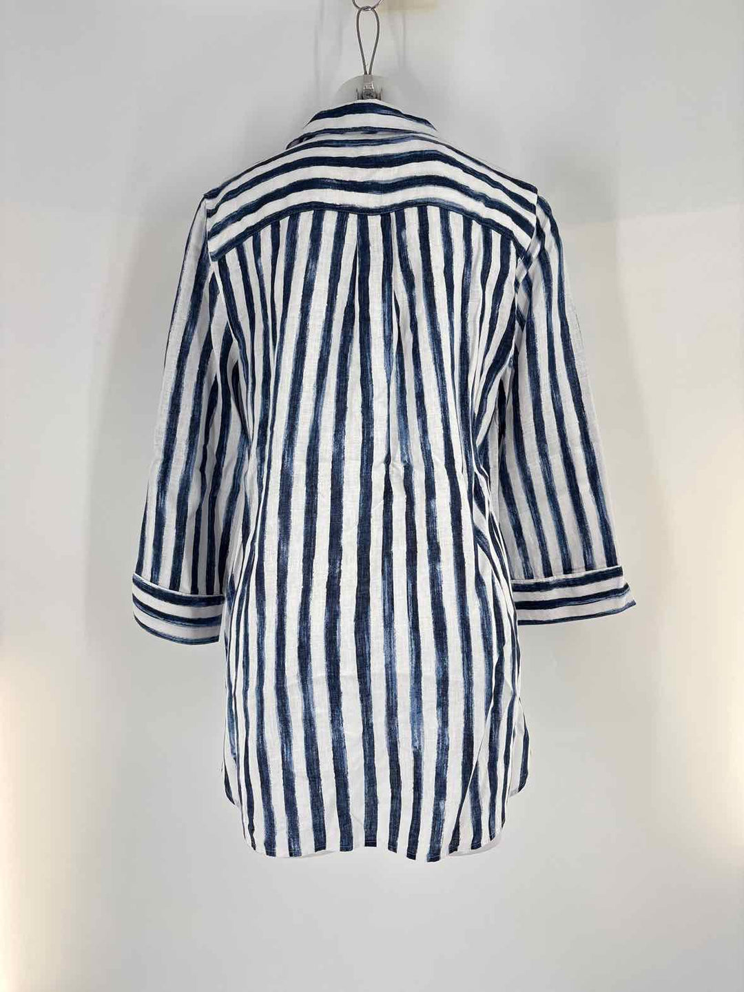 Size 12 Chico's Navy Print Shirt