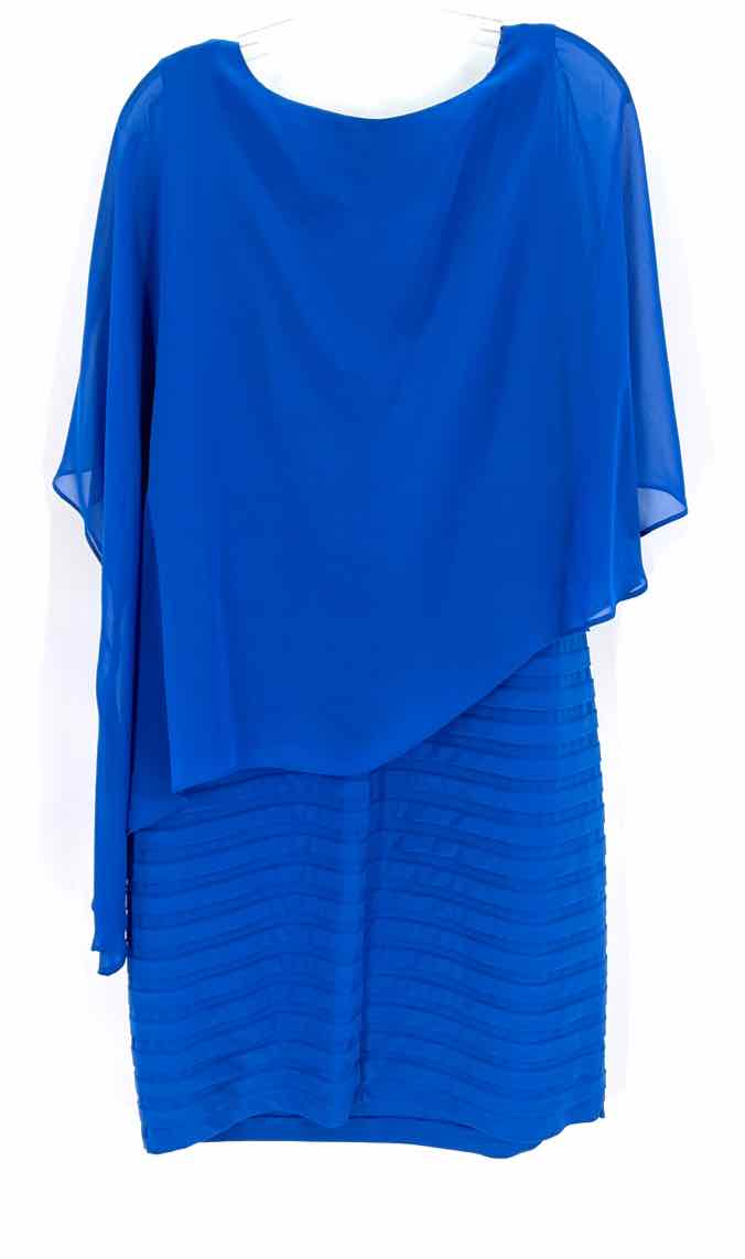 Size 14 Adrianna Papell Blue Dress