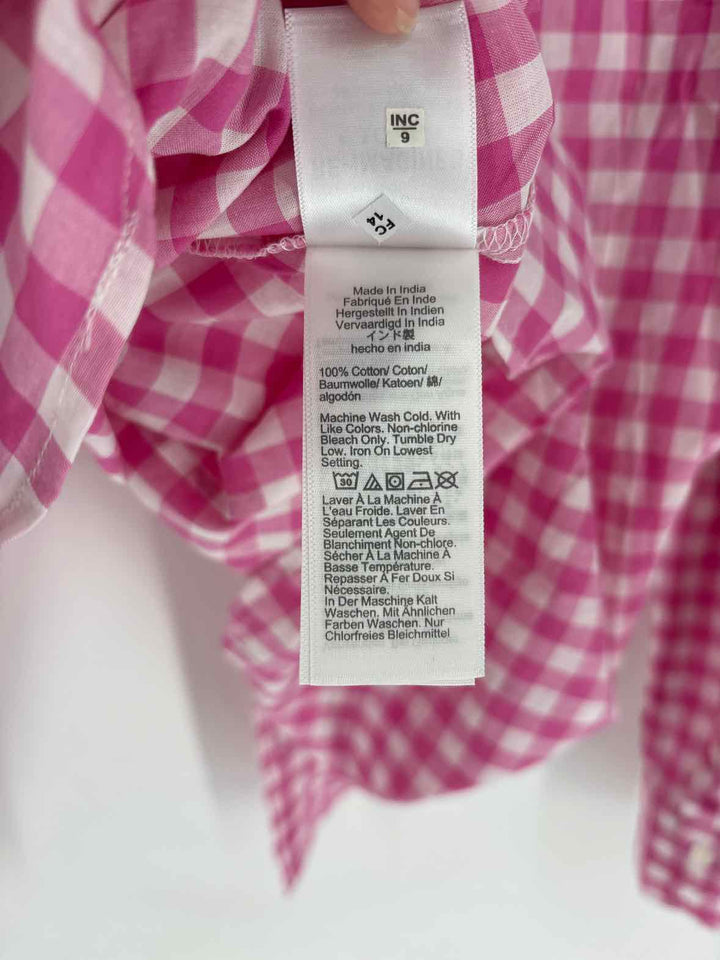 Size M J Crew PINK PRINT Shirt