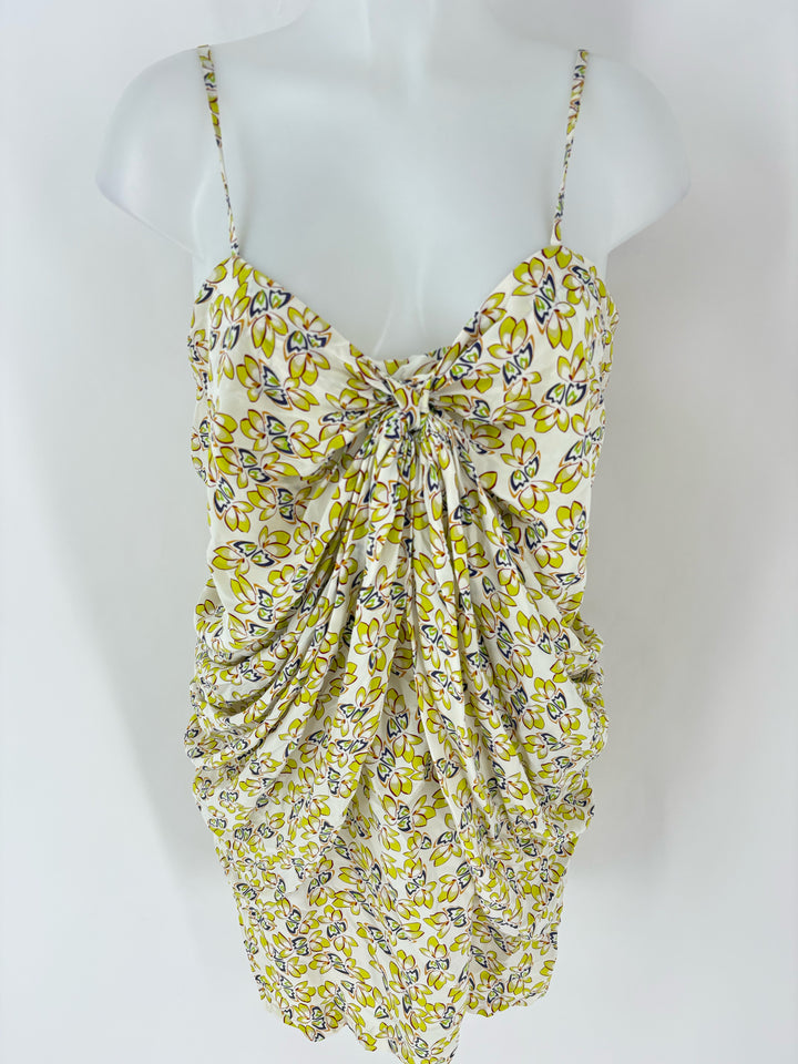 Size L White Print Dress