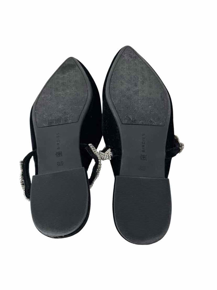 Shoe Size 8.5 BIRDIES Blue Velvet Mules