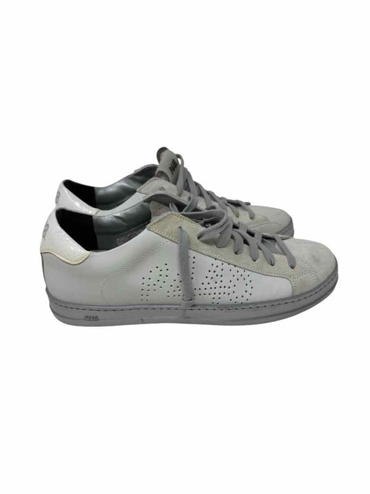 Shoe Size 39 P448 White Leather Sneakers