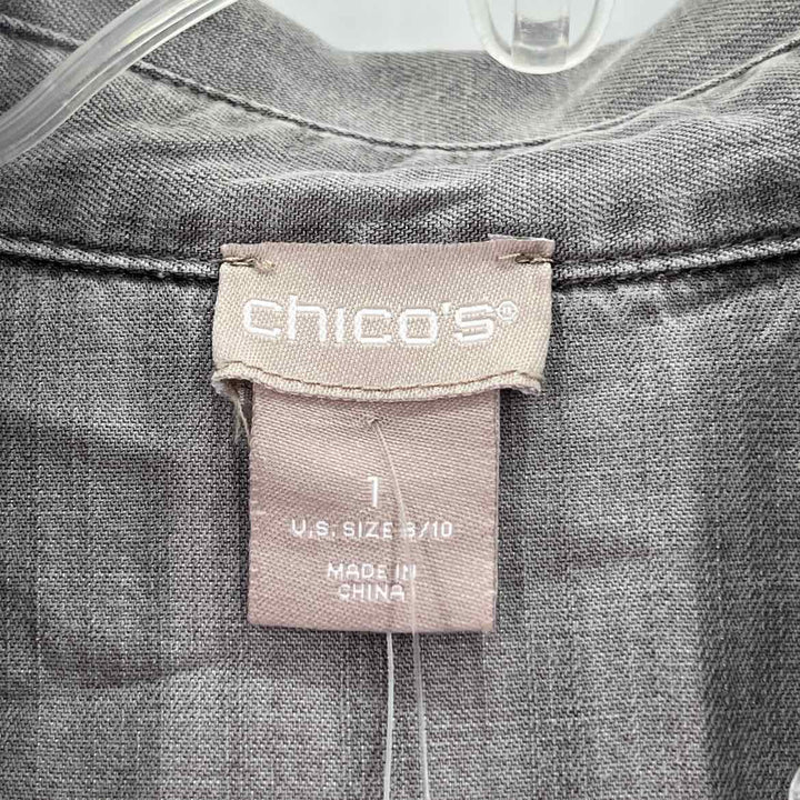 Size M Chico's Gray Tencel Shirt