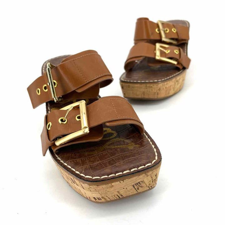 Shoe Size 7 Sam Edeleman Camel Leather Wedge