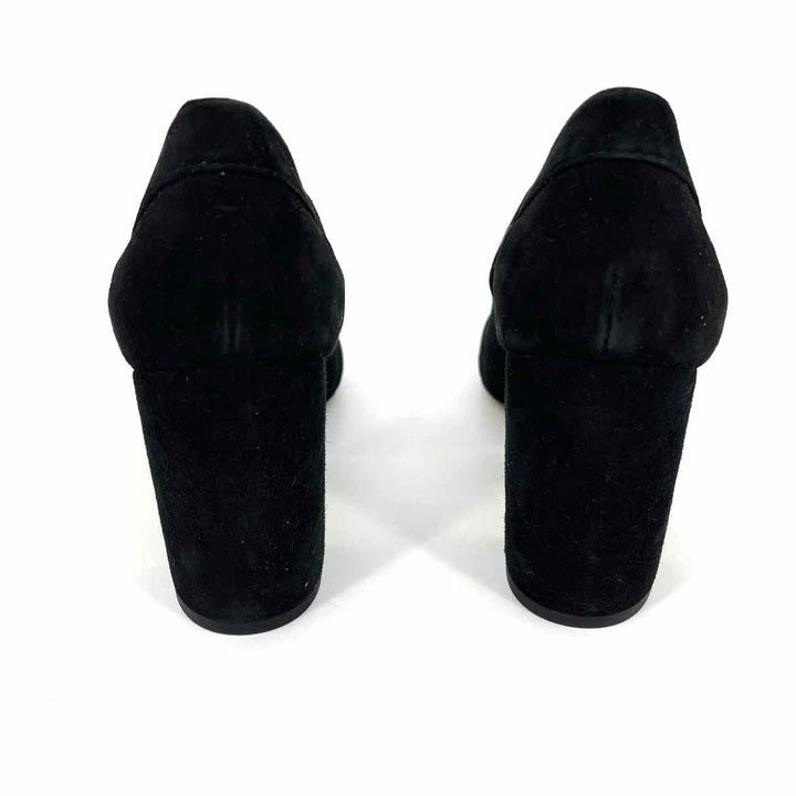 Shoe Size 9 FRANCO SARTO Black Suede Pumps