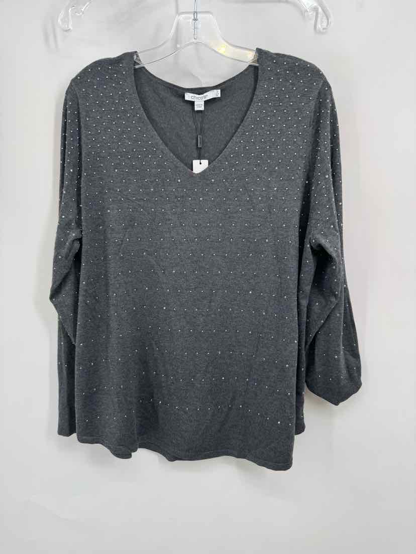 Size XL Chico's Silver Sweater