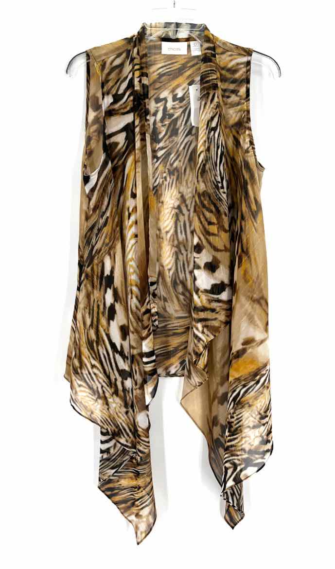 Size S Chico's Brown Print Vest
