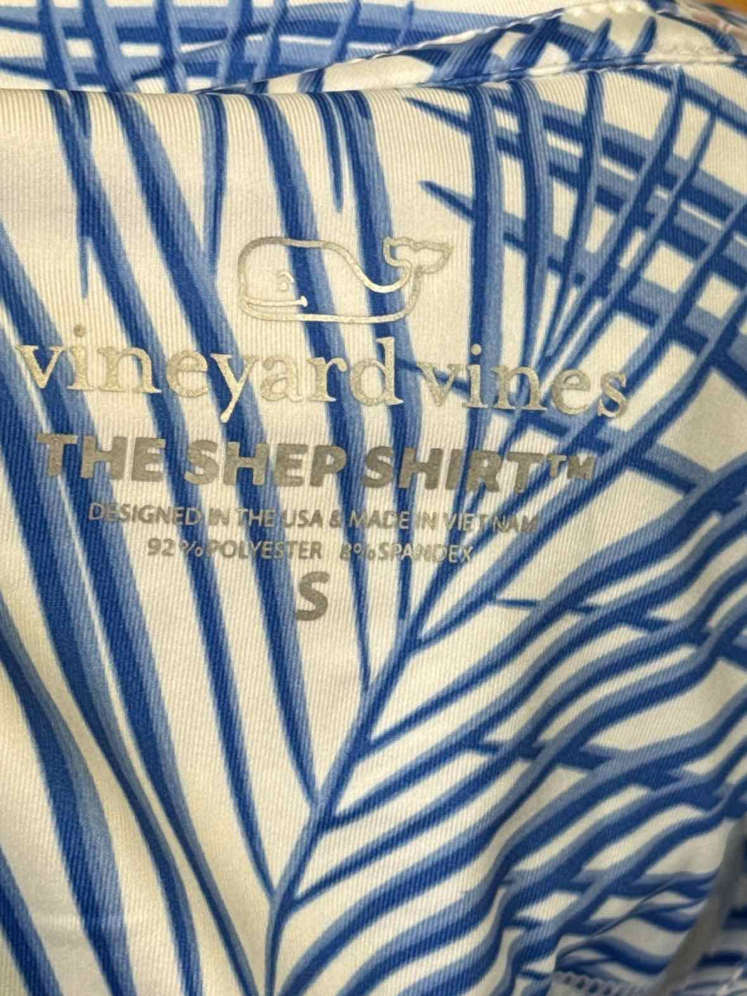 Size S Vineyard Vines Blue Print Shirt