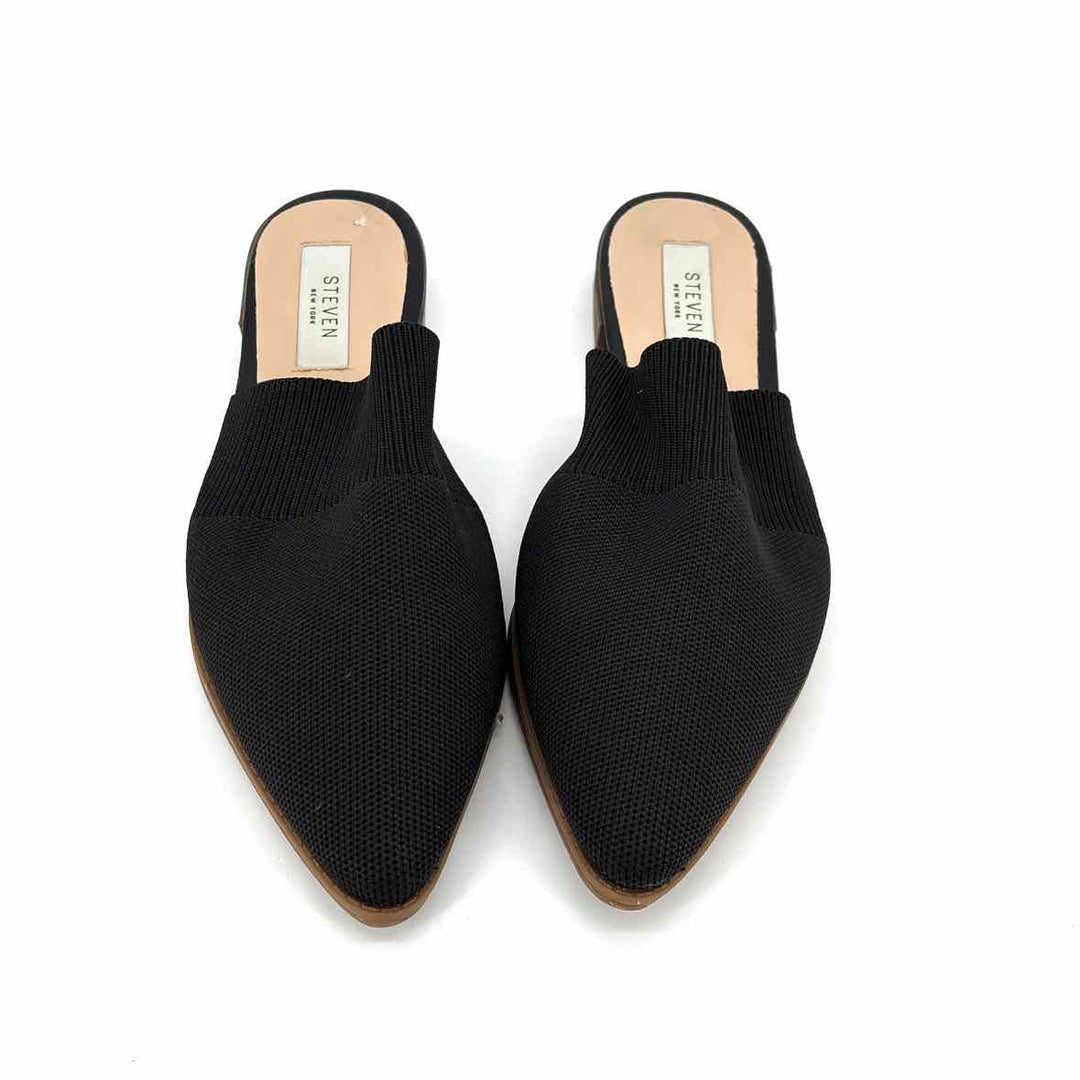 Shoe Size 8 STEVEN Black Knit Flats