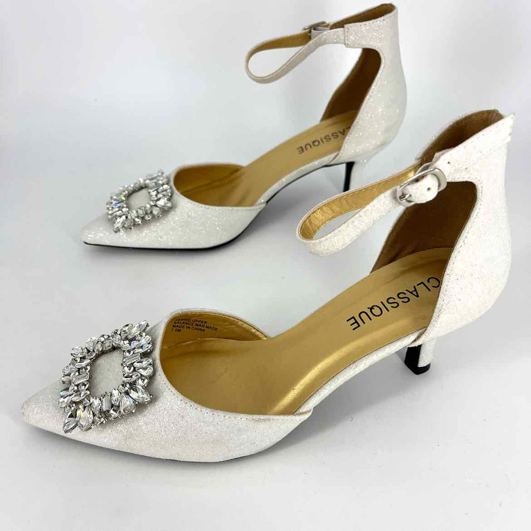 Shoe Size 7.5 CLASSIQUES Silver Pumps