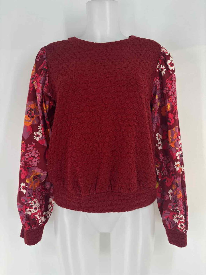 Size S Anthropologie Burgundy Sweater