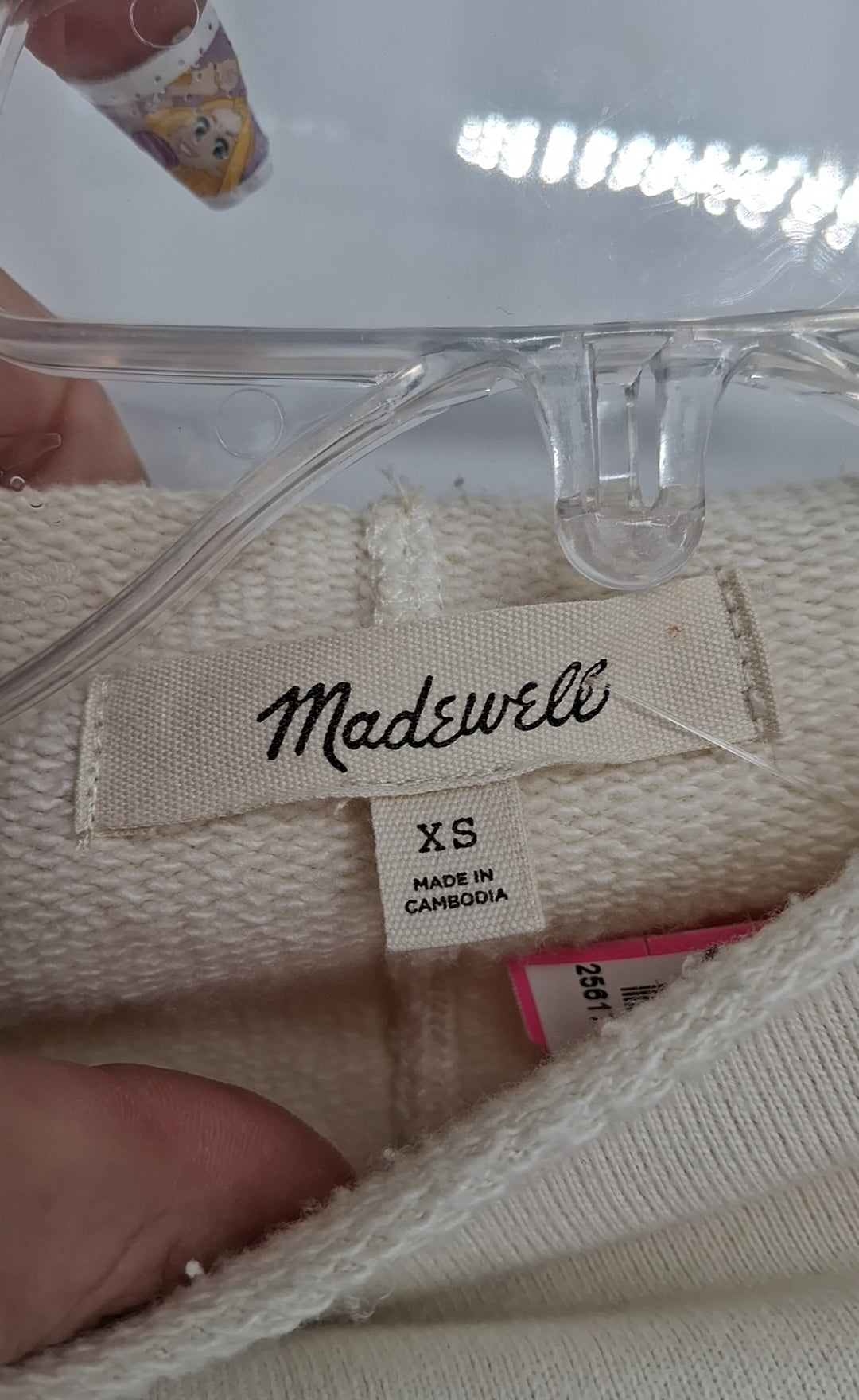 Size XS MADEWELL Ivory Sweater
