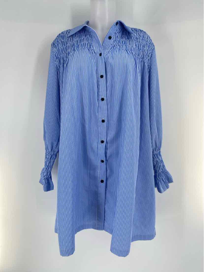 Size L Blue Print Dress
