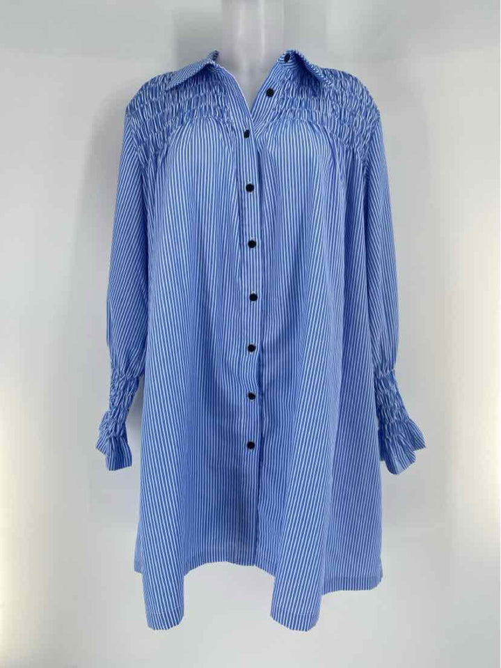 Size L Blue Print Dress