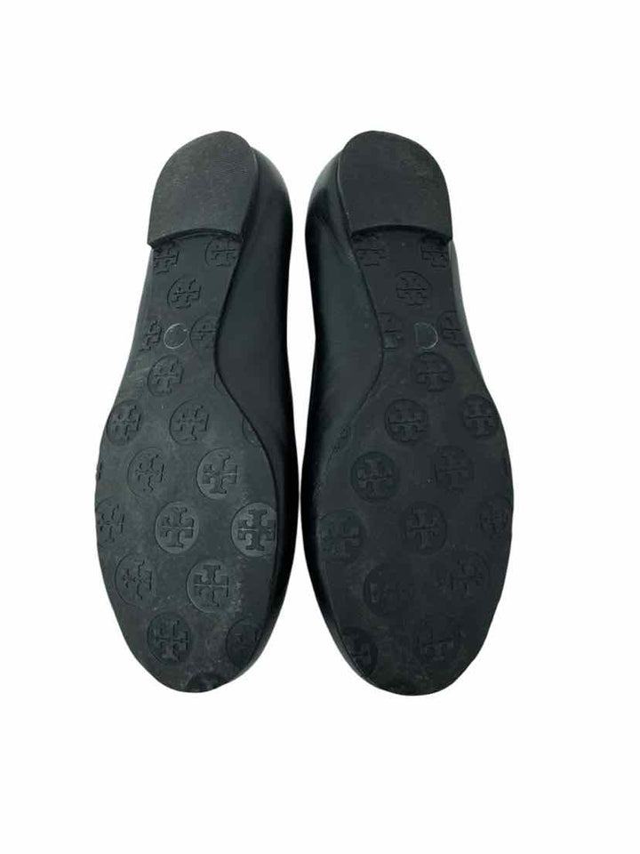 Shoe Size 7.5 Tory Burch Black Leather Flats