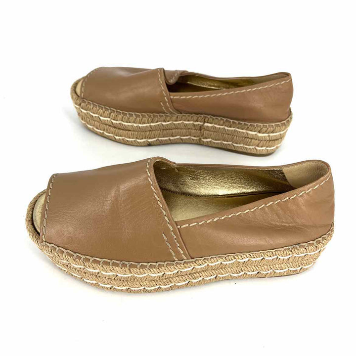 Shoe Size 5 PRADA Taupe Leather Sandals