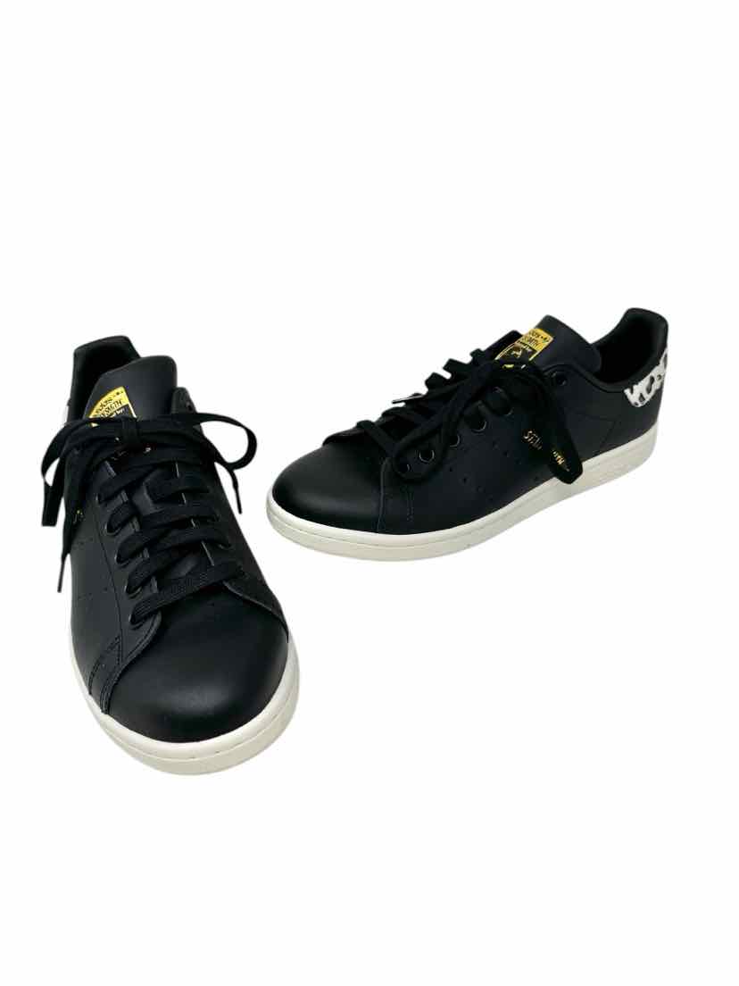 Shoe Size 8 Adidas Black Leather Sneakers