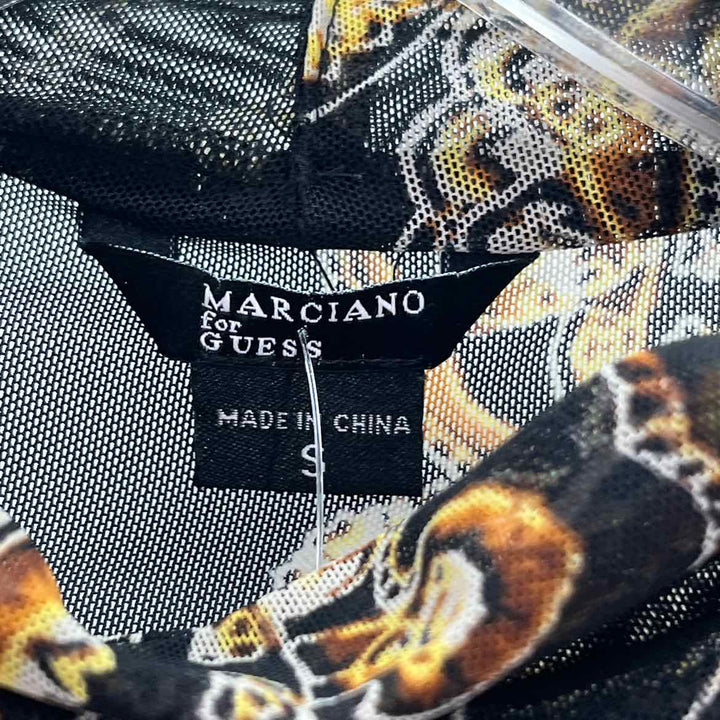 Size S GUESS Black Print Shirt