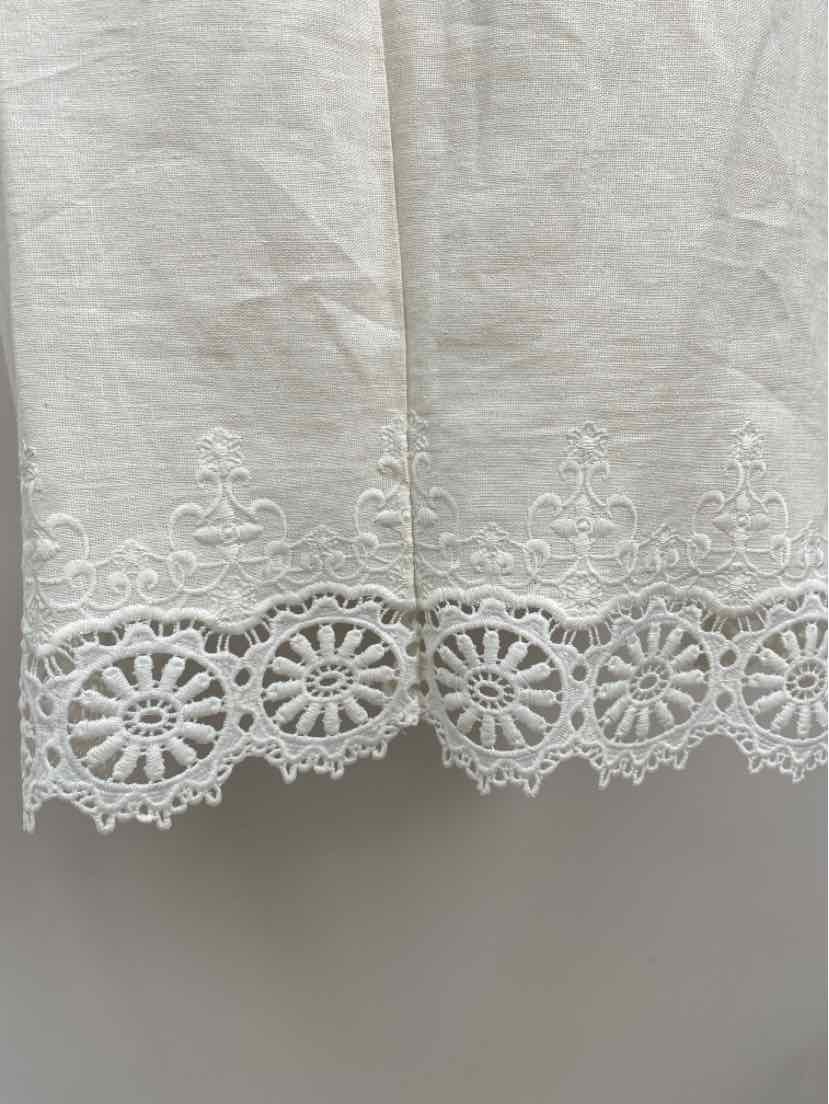 Size 14 Vince Camuto White Linen Dress