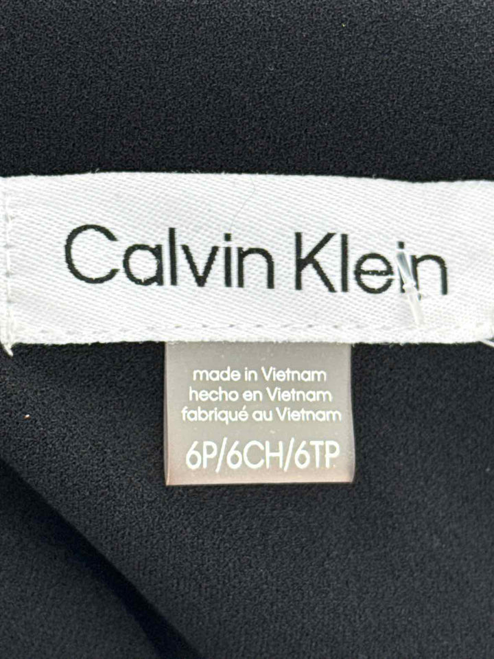 Size 6 Calvin Klein Black Dress