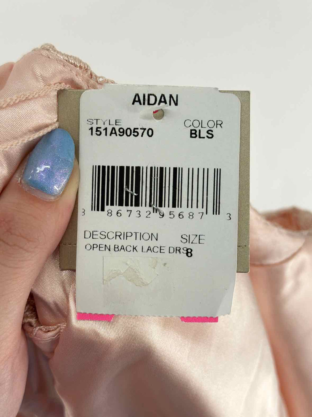 Size 8 AIDAN Pink Lace Dress