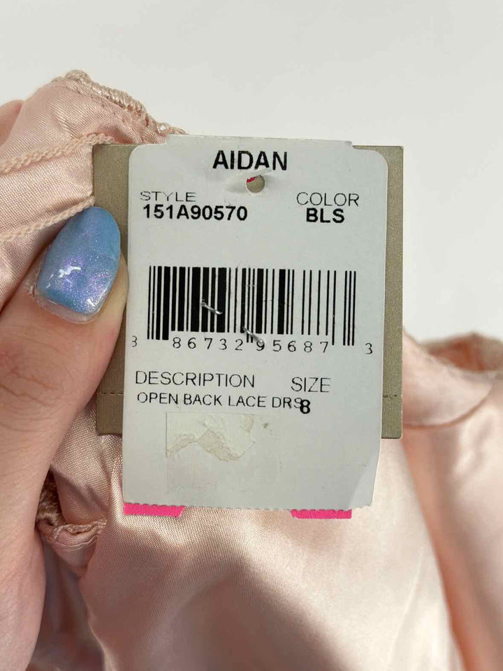 Size 8 AIDAN Pink Lace Dress