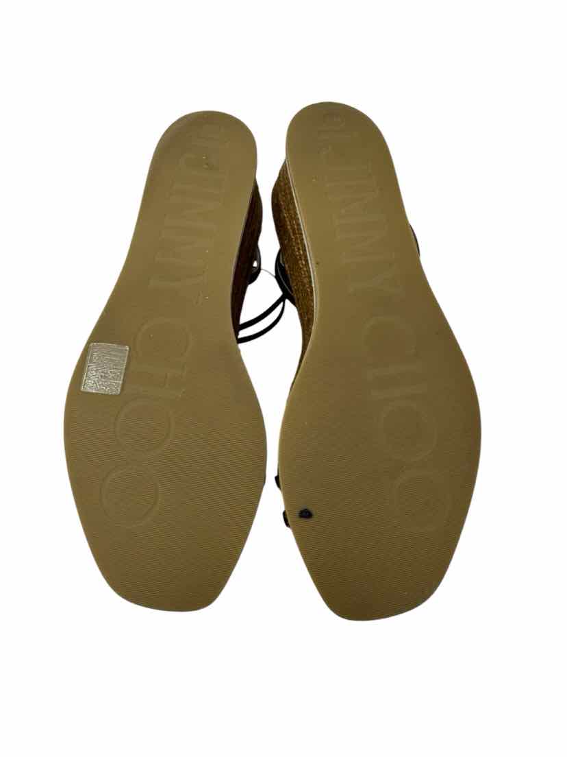 Shoe Size 40 JIMMY CHOO Black Leather Luxury - Sandals
