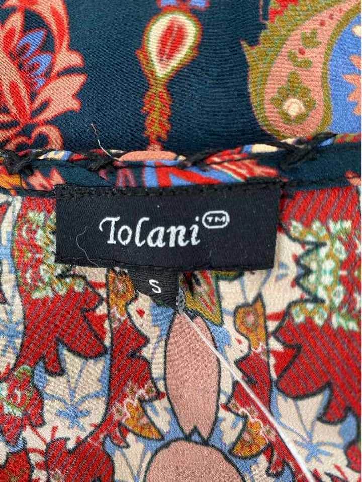Size S TOLANI Multi-Color Silk Dress