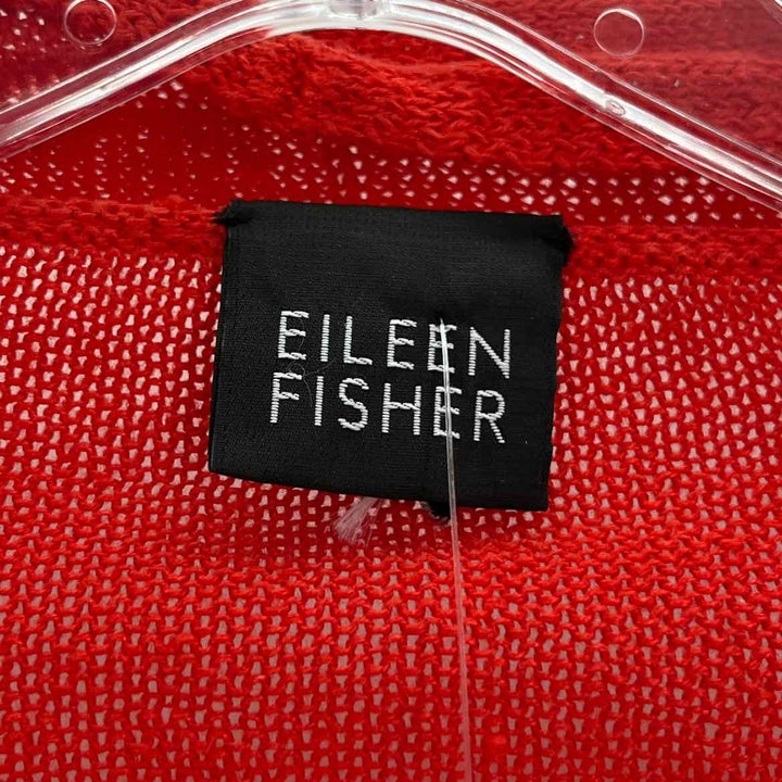 Size S/M Eileen Fisher Red Knit Cardigan