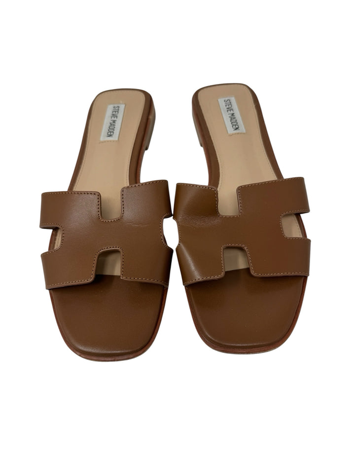 Shoe Size 10 Steve Madden Brown Leather Sandals