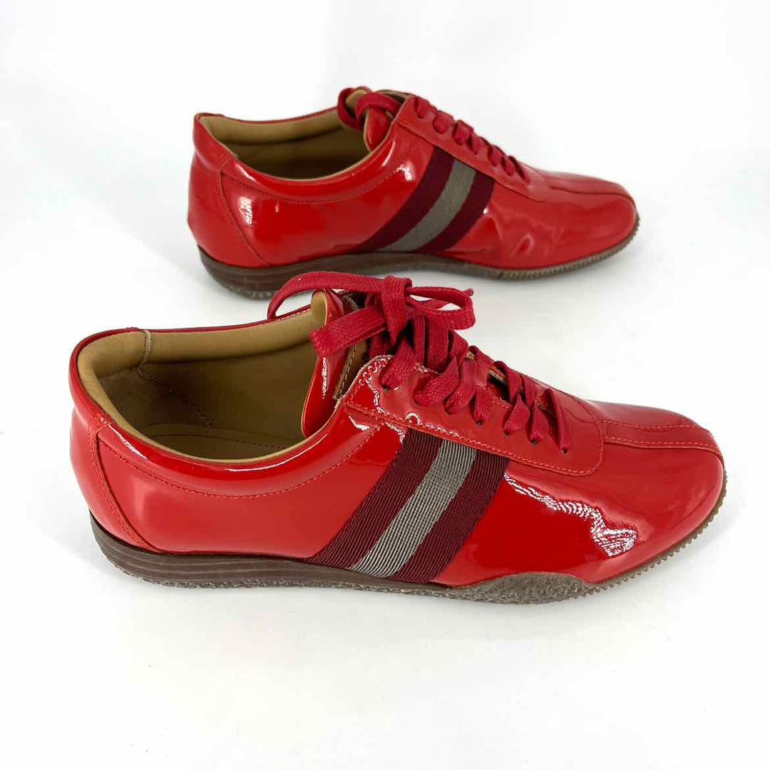 Shoe Size 7.5 Bally Red PATENT Luxury - Sneakers