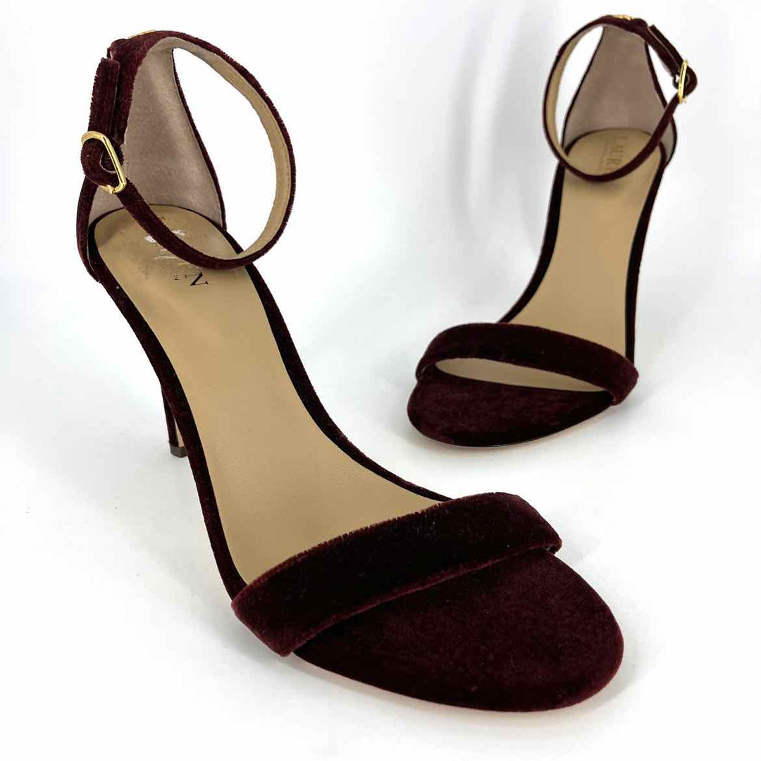 Shoe Size 10 RALPH LAUREN Burgundy Velvet Pumps