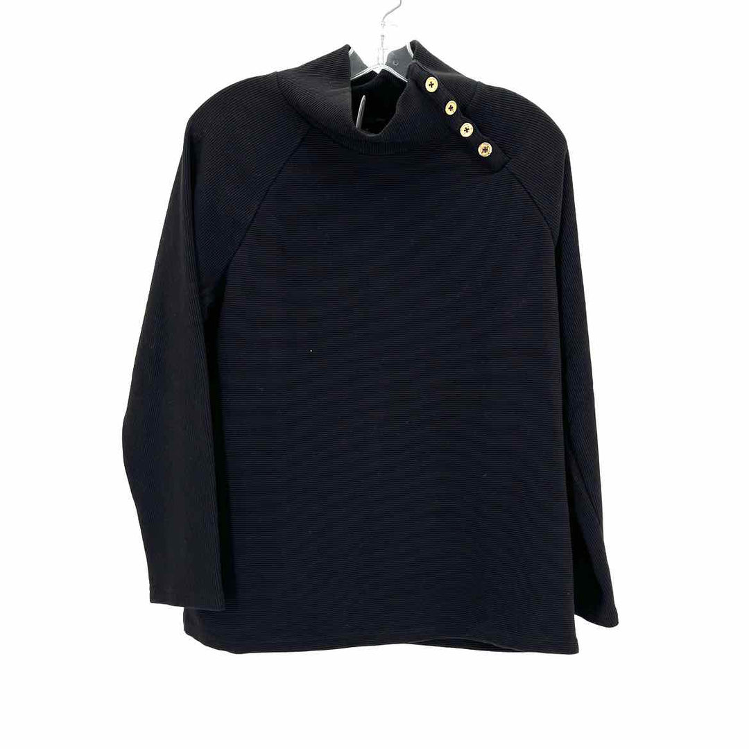Size M Andrew Marc Black Knit Shirt