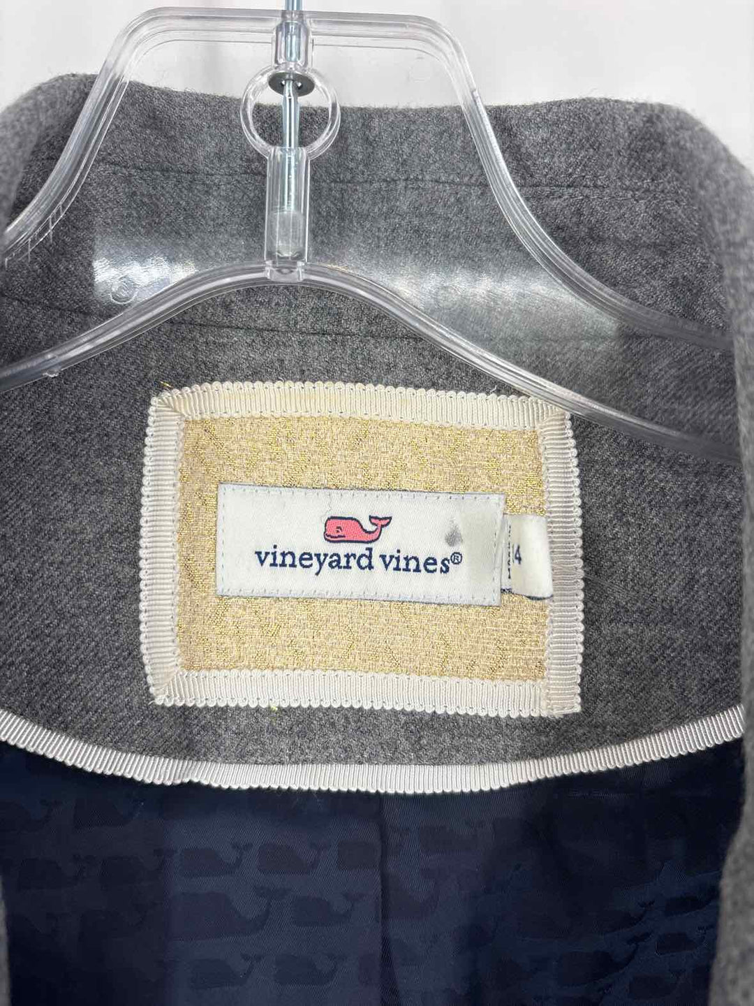 Size 14 Vineyard Vines Gray Wool Blazer