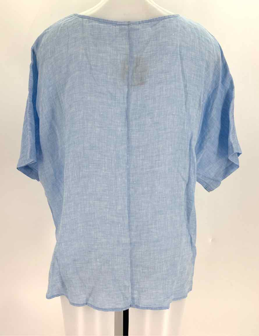 Size Petite J JILL Light Blue Linen Shirt